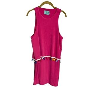 Judith March Hot Pink Tassel Dress Large